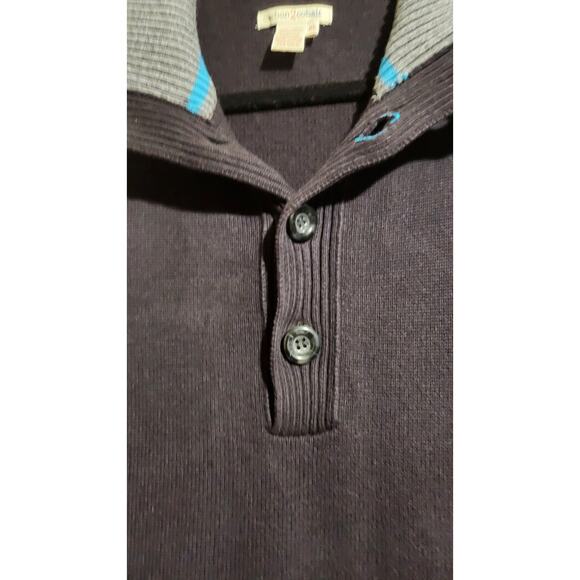Carbon 2 Cobalt Sweater Mens Sz XL Black 1/4 Button Outdoor Tight Knit Cabincore - Picture 4 of 8